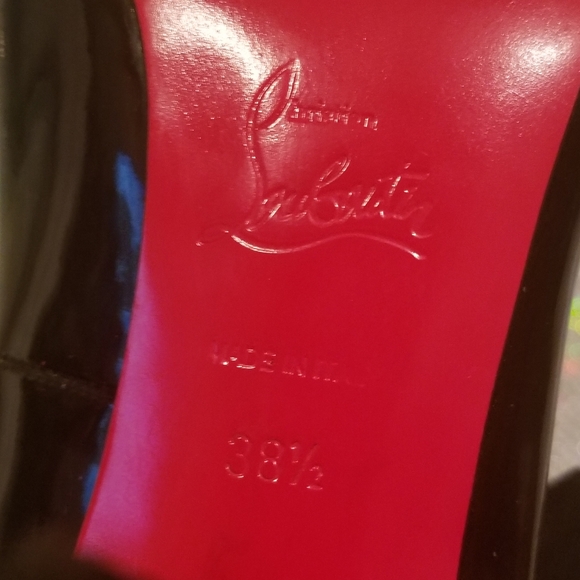COPY - 20th Anniversary Louboutins Black Pensee 100 mm sz 38.5 Complete Origina… - Picture 11 of 16